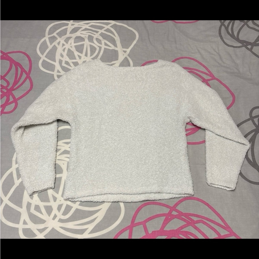 Stars Above White Fuzzy Sweater - Picture 4 of 4